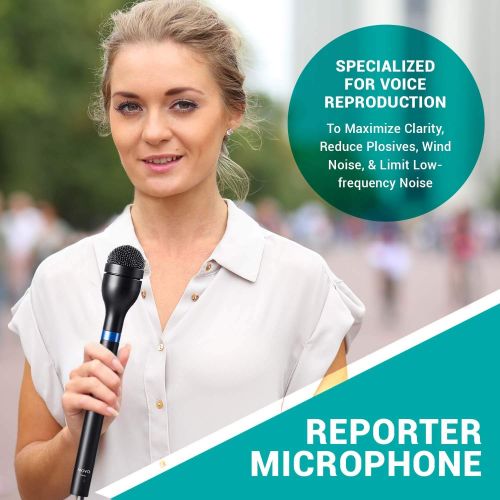 Movo HM-M2 Dynamic Omnidirectional Handheld XLR ReporterInterview  Presentation Microphone
