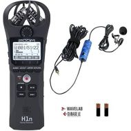 Zoom H1n Handy Portable Digital Recorder Bundle with Movo Lavalier Clip-on Omnidirectional Condenser Microphone