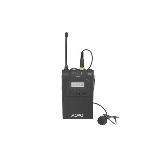  Movo Dual UHF Wireless Lavalier Microphone System for Canon EOS 80D, 77D, 70D, 60D, 7D, 7D Mark II, 6D, 5DS, 5D, 5D Mark IV, 1D, Digital Rebel SL1, T7i, T6s, T6i, T5i, T4i & T3i DS