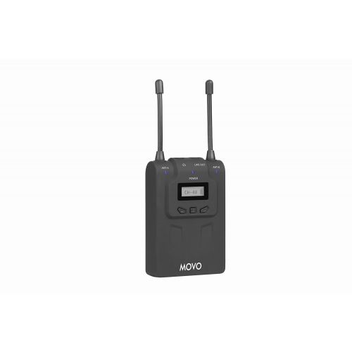  Movo Dual UHF Wireless Lavalier Microphone System for Canon EOS 80D, 77D, 70D, 60D, 7D, 7D Mark II, 6D, 5DS, 5D, 5D Mark IV, 1D, Digital Rebel SL1, T7i, T6s, T6i, T5i, T4i & T3i DS