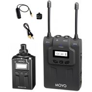 Movo WMIC80 UHF Wireless Handheld Microphone System with Plug-in XLR Transmitter, Portable Receiver, Shoe Mount for DSLR Cameras (330 Range)