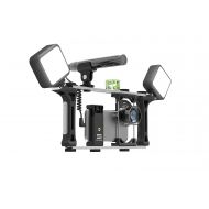 DREAMGRIP Evolution MOJO Universal Transformer Rig for Smartphones, Action Cameras, DSLR Cameras. The Set for Journalists with Wired Gun Microphone and LED Lights. Smart Filming Sy