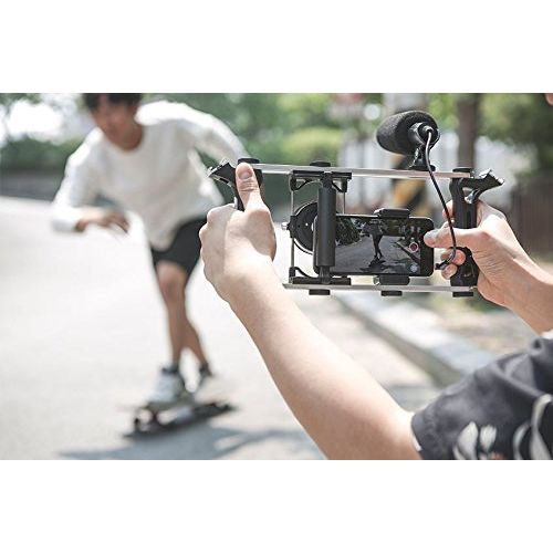  DREAMGRIP Evolution MOJO Universal Transformer Rig for Smartphones, Action Cameras, DSLR Cameras. The Set for Journalists with Wired Gun Microphone and LED Lights. Smart Filming Sy