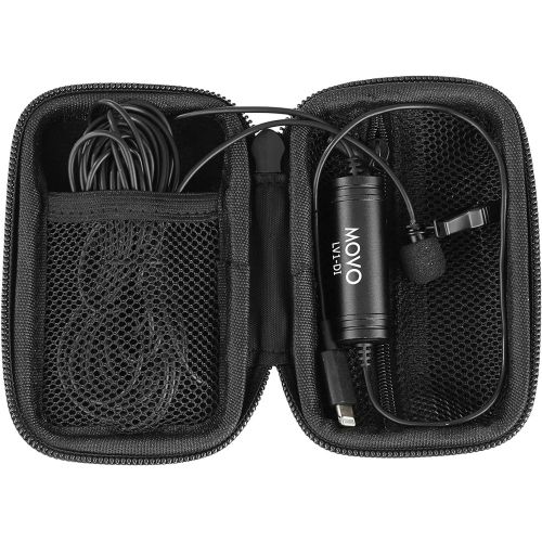  Movo LV1-DI Digital Lavalier Omnidirectional Clip-on Microphone with MFi Certified Lightning Connector Compatible with iPhone, iPad, iPod, iOS Smartphones & Tablets