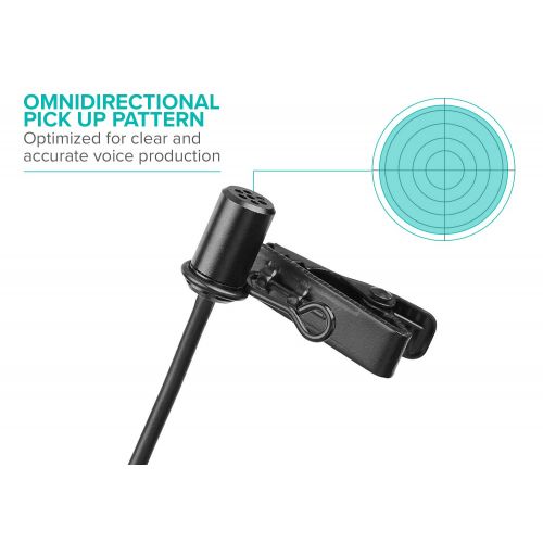  Movo LV1-UC Digital Lavalier Omnidirectional Clip-on Microphone with USB Type-C Connector Compatible with iPad Pro, Samsung Galaxy, LG, HTC Google Pixel, Google Nexus, Other USB-C