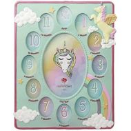 Mozlly Mint Green Unicorn Baby First Year Collage Photo Frame Standard 4 X 6 Inch Photo at The Center Nursery Room Decor Mythical Fantasy Creature Picture Frame for Baby Girls from