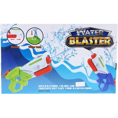  Mozlly Water Blaster Hand Gun for Outdoor Summer Pool Beach Party, Refillable Tank Pump Spray Squirter, Power Toy Shooting Battle Combat Games Pretend Play Game Props 15 in. - Gree