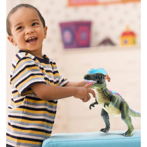  Mozlly Light Up RC Remote Control Realistic Large Toy Dinosaur T-Rex Dino Walking and Roaring. Tyrannosaurus Rex Robot That Move, Walk & Roar for Toddlers Boys Girls - Color May Ve