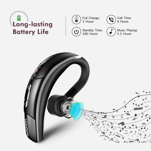  Mpow Wireless Bluetooth 4.1 Headset Headphones with Clear Voice Capture Technology for iPhone Samsung Galaxy and Other Cellphones (Black)