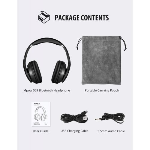  [아마존 핫딜]  [아마존핫딜]Mpow 059 Bluetooth Headphones Over Ear, Hi-Fi Stereo Wireless Headset, Foldable, Soft Memory-Protein Earmuffs, w/Built-in Mic and Wired Mode for PC/Cell Phones/TV