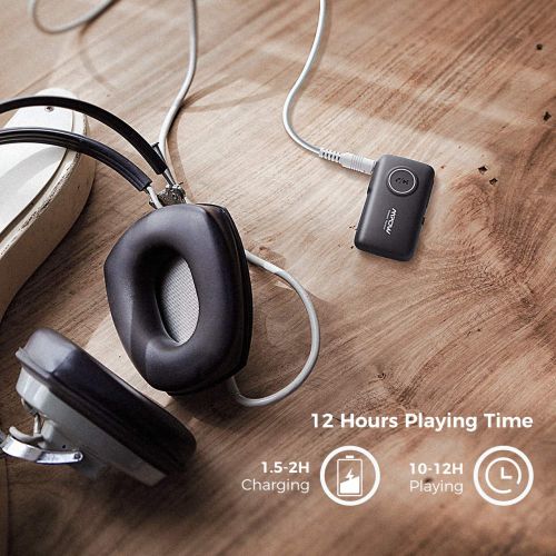  [아마존 핫딜]  [아마존핫딜]Mpow BH298A Bluetooth 5.0 Receiver, Exactly Sound Quality for Music Streaming While Driving, Bluetooth Aux Adapter with Built-in Mic for Hands-Free Calls, Easy Control On/Off Slide