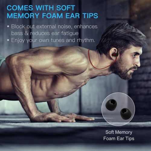  [아마존 핫딜]  [아마존핫딜]Mpow Flame Bluetooth Headphones Sport IPX7 Waterproof Wireless Sport Earbuds, Richer Bass HiFi Stereo In-Ear Earphones, 7-9 Hrs Playback, Running Headphones W/CVC6.0 Noise Cancelli