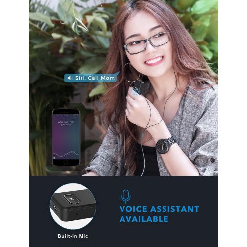  [아마존 핫딜]  [아마존핫딜]Mpow BH129 Bluetooth Receiver for Car Hands-Free Calls, Better Music Quality with CSR Chip,15 Hours Long Playing Time Bluetooth Adapter,1 Second Turn On/Off Button Car Kits,Dual Li