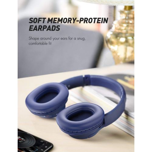  [아마존 핫딜]  [아마존핫딜]Mpow H7 Bluetooth Headphones Over Ear, 18 Hrs Comfortable Wireless Headphones W/Bag, Rechargeable HiFi Stereo Headset, CVC6.0 Headphones with Microphone for Cellphone Tablet