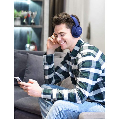  [아마존 핫딜]  [아마존핫딜]Mpow H7 Bluetooth Headphones Over Ear, 18 Hrs Comfortable Wireless Headphones W/Bag, Rechargeable HiFi Stereo Headset, CVC6.0 Headphones with Microphone for Cellphone Tablet