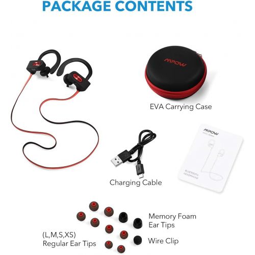  [아마존 핫딜]  [아마존핫딜]Mpow Flame Upgraded Bluetooth Headphones with Case, IPX7 Waterproof Wireless Earphones Sport W/Mic, 7-9 Hrs Playtime, in-Ear Wireless Earbuds W/Rich Bass & HiFi Stereo, Running Hea