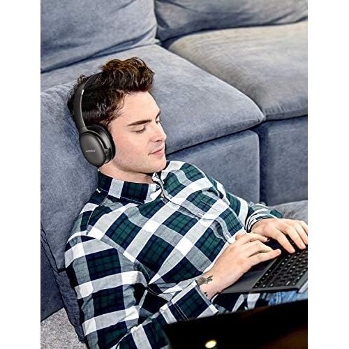  [아마존 핫딜] [아마존핫딜]Mpow Dual-Mic Active Noise Cancelling Bluetooth Headphones, ANC Over-Ear Wireless Headphones with CVC 6.0 Microphone, Deep Bass Hi-Fi Sound, Soft Protein Earpads, Foldable Headset