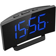 [아마존 핫딜] [아마존핫딜]Mpow Digital Alarm Clock, 5 Curved LED Screen, 6 Brightness, 3 Alarm Sounds, Easy Digital Clock for Kids and Adults, Alarm Clocks for Bedrooms Kitchen Office, Adjustable Volume, Sn
