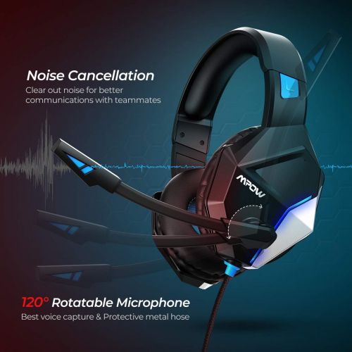  [아마존핫딜][아마존 핫딜] [New Edition] Mpow EG10 Gaming Headset with 3D Surround Sound, PC PS4 Headset with Crystal Clear Mic, 50mm Speaker Drivers, Volume & Mute Control Universal Gaming Headphones for Xb