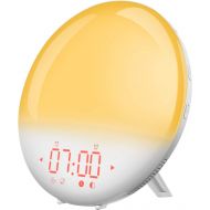 [아마존 핫딜] [아마존핫딜]Wake Up Light Alarm Clock, Mpow Sunrise Alarm Clock, FM Clock Radio, 20 Brightness, Two Programmable Alarms, 6 Alarm Sound, Touch Control, Night Light, Bedroom Digital Clock, Cool