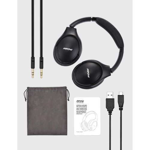  [아마존 핫딜] Mpow H19 IPO Active Noise Cancelling Headphones, Bluetooth 5.0 Wireless Headphones with CVC 8.0 Mic, Hi-Fi Stereo Deep Bass, Rapid Charge 30H Playtime, Memory-Protein Earpads Over