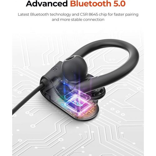  [아마존 핫딜] Mpow D9 Bluetooth Headphones Sport,16H Playtime IPX7 Waterproof Wireless Headphones Sport Earbuds W/aptX Bass Stereo, Running Headphones Bluetooth Earphones W/CVC 6.0 Noise Cancell