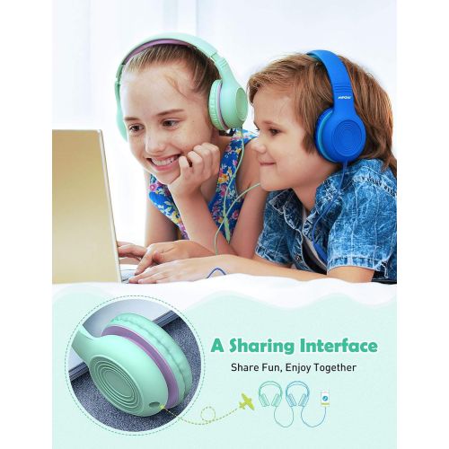  [아마존 핫딜] Mpow CH6 [New Version] Kids Headphones Over-Ear/On-Ear, HD Sound Sharing Function Headphones for Children Boys Girls, Volume Limited Safe Foldable Headset W/Mic for School/PC/Cellp