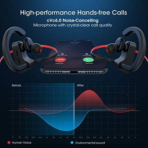  [아마존베스트]Mpow Flame Bluetooth Headphones Waterproof IPX7, Wireless Earbuds Sport, Richer Bass HiFi Stereo in-Ear Earphones w/Case, 7-9 Hrs Playback, Noise Cancelling Microphone (Comfy & Fas