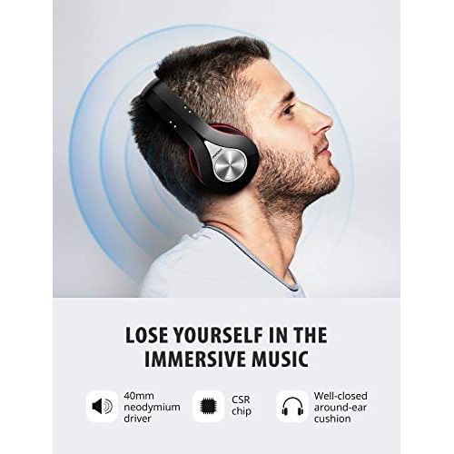  [아마존베스트]Mpow 059 Bluetooth Headphones Over Ear, Hi-Fi Stereo Wireless Headset, Foldable, Soft Memory-Protein Earmuffs, w/Built-in Mic Wired Mode PC/Cell Phones/TV