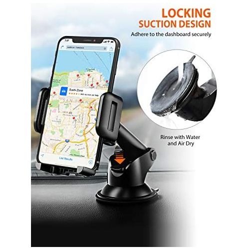  [아마존베스트]Mpow Car Phone Mount, Dashboard Car Phone Holder, Washable Strong Sticky Gel Pad with One-Touch Design Compatible iPhone Xs,XS MAX,XR,X,8,8Plus,7,7Plus,6,6Plus, Galaxy S7,8,9,10, G