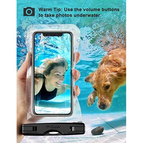  [아마존베스트]Mpow 097 Universal Waterproof Case, IPX8 Waterproof Phone Pouch Dry Bag Compatible for iPhone Xs Max/XR/X/8/8P/7/7P Galaxy up to 6.5, Protective Pouch for Pools Beach Kayaking Trav