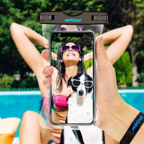  [아마존베스트]Mpow 097 Universal Waterproof Case, IPX8 Waterproof Phone Pouch Dry Bag Compatible for iPhone Xs Max/XR/X/8/8P/7/7P Galaxy up to 6.5, Protective Pouch for Pools Beach Kayaking Trav