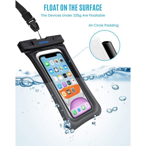  [아마존베스트]Mpow 084 Waterproof Phone Pouch Floating, IPX8 Universal Waterproof Case Underwater Dry Bag Compatible iPhone Xs Max/Xr/X/8/8plus/7/7plus Galaxy s10/s9/s8 Note 9 Google Pixel up to