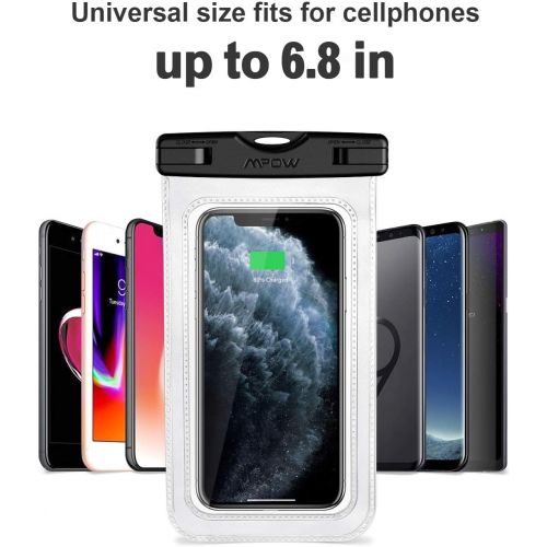  [아마존베스트]Mpow 097 Universal Waterproof Case, IPX8 Waterproof Phone Pouch Dry Bag Compatible for iPhone Xs Max/XR/X/8/8P/7/7P Galaxy up to 6.5, Protective Pouch for Pools Beach Kayaking Trav