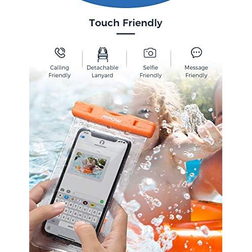  [아마존베스트]Mpow 024 Waterproof Case, Universal IPX8 Waterproof Phone Pouch Underwater Protective Dry Bag Compatible iPhone Xs Max/XS/XR/X/8/8P, Galaxy S10/S9, Google Pixel/HTC up to 6.5 (Blue