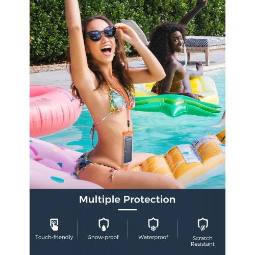  [아마존베스트]Mpow 024 Waterproof Case, Universal IPX8 Waterproof Phone Pouch Underwater Protective Dry Bag Compatible iPhone Xs Max/XS/XR/X/8/8P, Galaxy S10/S9, Google Pixel/HTC up to 6.5 (Blue