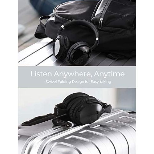  [아마존베스트]Mpow H5 Active Noise Cancelling Headphones, Superior Deep Bass Bluetooth Headphones Over Ear, 30Hrs Playtime ANC Wireless Headphones with Mic, Soft Protein Earpads, for TV/PC/Cellp