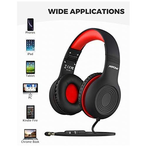  [아마존베스트]Mpow CH6 [2019 New Version] Kids Headphones Over-Ear/On-Ear, HD Sound Sharing Function Headphones for Children Boys Girls, Volume Limited Safe Foldable Headset w/Mic for School/PC/