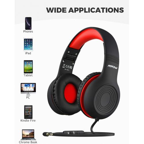  [아마존베스트]Mpow CH6 [2019 New Version] Kids Headphones Over-Ear/On-Ear, HD Sound Sharing Function Headphones for Children Boys Girls, Volume Limited Safe Foldable Headset w/Mic for School/PC/