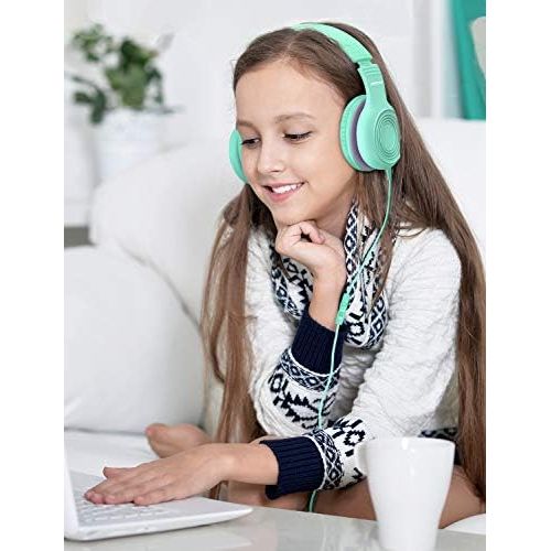  [아마존베스트]Mpow CH6 [2019 New Version] Kids Headphones Over-Ear/On-Ear, HD Sound Sharing Function Headphones for Children Boys Girls, Volume Limited Safe Foldable Headset w/Mic for School/PC/