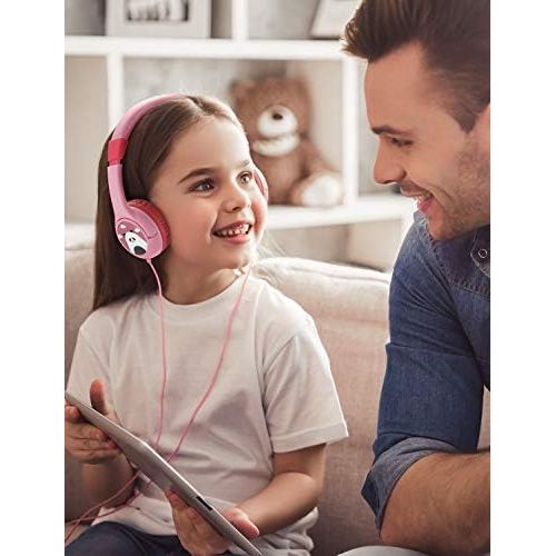  [아마존베스트]Mpow CH1 Kids Headphones w/85dB Volume Limited Hearing Protection & Music Sharing Function, Kids Friendly Safe Food Grade Material, Tangle-Free Cord, Wired On-Ear Headphones for Ch