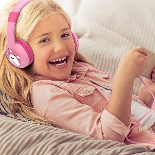  [아마존베스트]Mpow CH1 Kids Headphones w/85dB Volume Limited Hearing Protection & Music Sharing Function, Kids Friendly Safe Food Grade Material, Tangle-Free Cord, Wired On-Ear Headphones for Ch