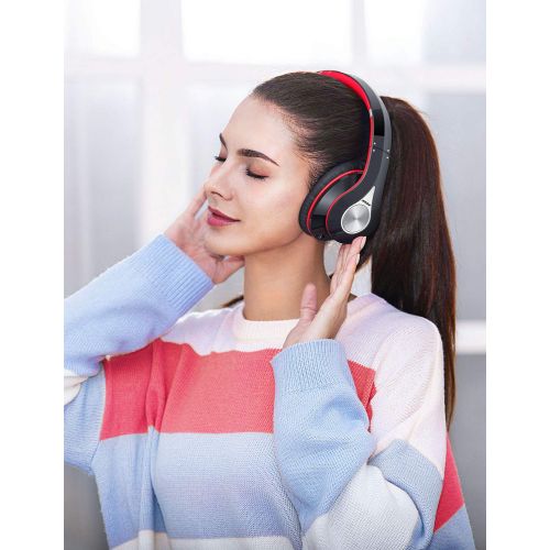  Mpow 059 Bluetooth Headphones Over Ear, Hi-Fi Stereo Wireless Headset, Foldable, Soft Memory-Protein Earmuffs, w/Built-in Mic Wired Mode PC/Cell Phones/TV