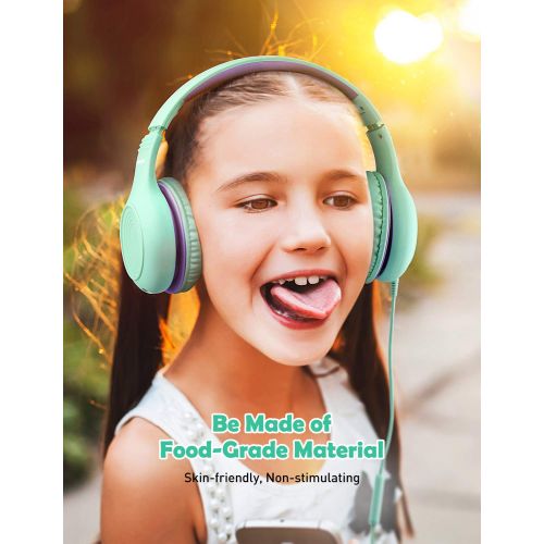  Mpow CH6 [New Version] Kids Headphones Over-Ear/On-Ear, HD Sound Sharing Function Headphones for Children Boys Girls, Volume Limited Safe Foldable Headset W/Mic for School/PC/Cellp