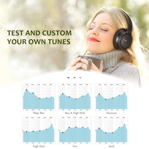  Mpow [Upgraded] H4 4.2 Bluetooth Headphones Over Ear, with Equalizer APP, Bluetooth aptX Ultra-HD Sound, Low Latency Wireless Headphones wmic, 30H Playtime Best Headset for Cell P