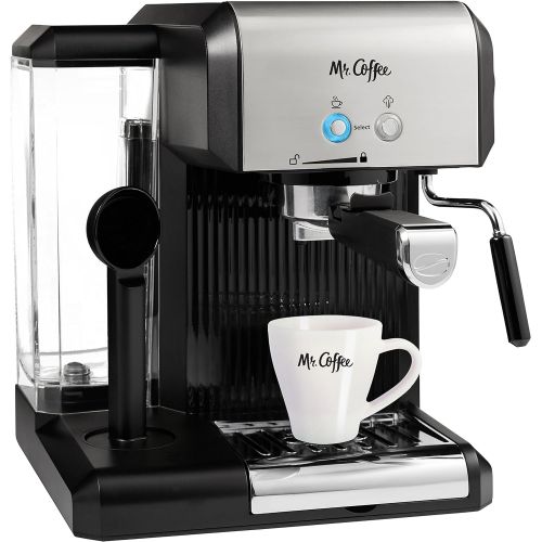  Mr. Coffee Cafe Steam Automatic Espresso and Cappuccino Machine, SilverBlack