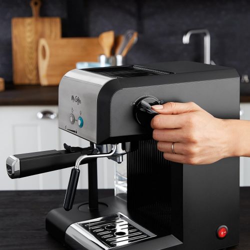  Mr. Coffee Cafe Steam Automatic Espresso and Cappuccino Machine, SilverBlack