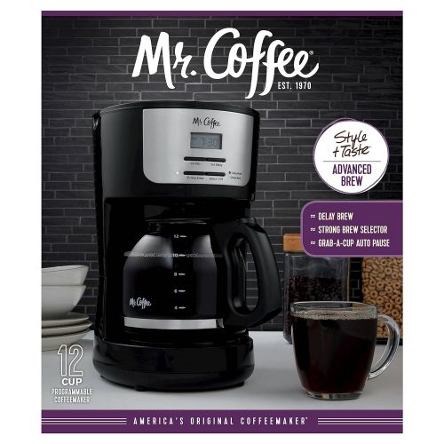  Mr. Coffee 12 Cup Programmable Coffeemaker - Black