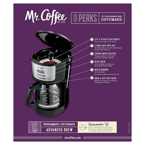  Mr. Coffee 12 Cup Programmable Coffeemaker - Black