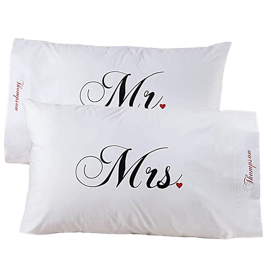  Mr. and Mrs. Collection Pillowcase Pair